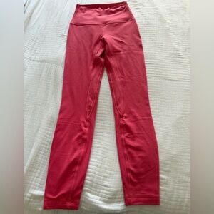 Lululemon Align Leggings Size 2 Pink | High Rise 24” Cropped Coral Pink